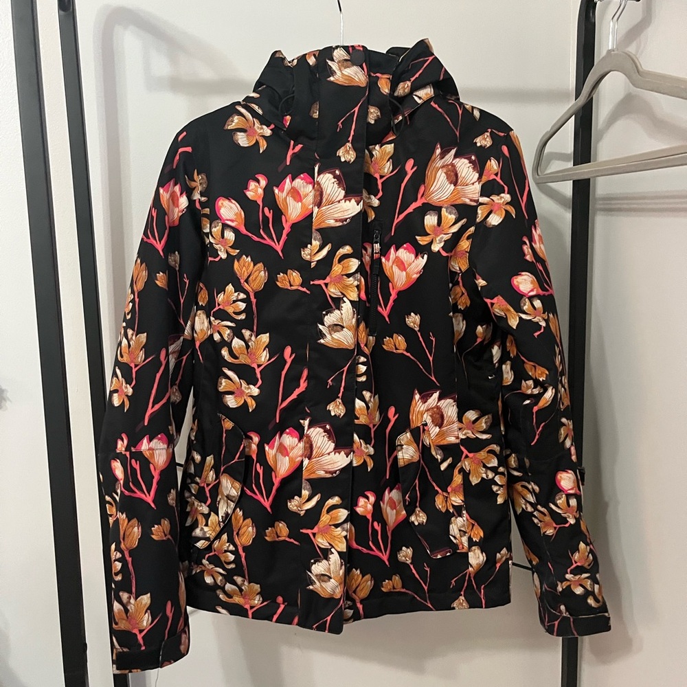 Roxy snow Torah Bright Jetty ski jacket in floral black
